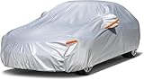 kayme 6 Schichten Autoabdeckung Wasserdicht Atmungsaktiv. Vollgarage Autoplane für Sonne Regen Staub Schutz. PKW Abdeckplane Wetterfest, Faltgarage für Limousine und Kombi(470 bis 490 cm) 3XL