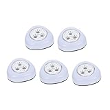 Amosfun 5 Stück Teiliges Kleine LED nachtlampen mit Touch sensor Warmes Licht Platzsparend als Nachttisch Schrankbeleuchtung für Innenräume