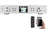 VR-Radio Radio Tuner: Digitaler WLAN-HiFi-Tuner mit Internetradio, DAB+, UKW, MP3, Alu-Optik (Netzwerk Radio, Internetradio LAN, iPhone Ladestation)