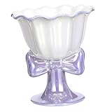 NOLITOY -servierschüssel Eisbehälter Eisbecher Bunt Dessertschalen Fuß Eiscreme Tasse -dessert-schüssel -dessert-becher Eisgerichte Tassen Für Violett Keramik