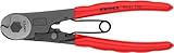 KNIPEX Bowdenzugschneider mit Kunststoff überzogen schwarz atramentiert 150 mm, 95 61 150
