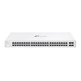 TP-Link Festa FS352G 48-Port Gigabit Switch mit 4 SFP-Steckplätzen, Kostenlose Cloud-Verwaltung, Static Routing, VLAN, ACL, IGMP Snooping, Lüfterloses Design
