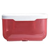 Resefinem wandmontierte Gewebebox transparent einfaches Design ideal für die Toilette große Größe kann Verschiedene Rollen und andere Badezimmerlieferungen Plastikmaterial ca. 22 (Rosa)