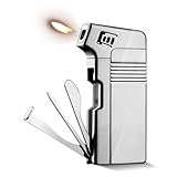 Feuerzeug Für Männer, Feuerzeug Sturmfeuerzeug Mit Pfeifenreiniger Werkzeugen, Feuerzeug Personalisiert, Nachfüllbares Feuerzeug, Personalisierte Geschenke, Für Kerzen, Grill, Küche, Kamin Ohne Gas