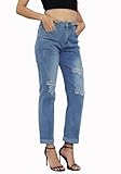 SheKiss 2025 Damen-Denim-Jeans, hohe Taille, formende Beine, Used-Look, gerissen, trendig, bauchfrei, Cargohose, Skinny Stretchhose, Trendige Jeans mit hoher Taille, X-Groß