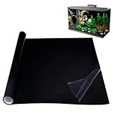 Aquarium Hintergrundfolie 40x200cm, Statisch Haftender Aquariumhintergrund, Rückwandfolie Keine Verblassung, Zuschneidbar, Rückwandfolie Selbstklebend Schwarzer Hintergrund Für Aquarien, Terrarium