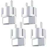 4 Stück Schweiz/Liechtenstein auf EU Adapterstecker: Adapterstecker Reisestecker Stecknuss Adapter Schweizer 3-polige Stecker auf 2-poliger DE/FR/IT/ES Steckdose