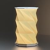 Tragbare wiederaufladbare faltbare rotierende Papierlampe warmes Licht für Schlafzimmer Reise Nachttischlampe mit einstellbarer Helligkeit