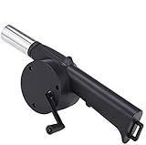 Manuelles Mini Grillblasebälge Tragbar Luftgebläse 24.5 cm/9.6 Zoll Manuelle Handkurbelbälge für Grillfeuerbälge Kochen im Freien Picknick Camping