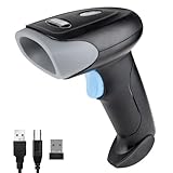 JIAN BOLAND Barcode-Scanner, 2D, QR, 1D, kabellos, Hand-Laser-Barcodeleser, 3-in-1, mit Bluetooth und 2,4 G kabellos und USB, funktioniert mit iPad, Android-Handy, iPhone, Laptop (U26W)