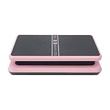 Vibrationsplatte 200W Rüttelplatte Übungsmaschine mit Widerstandsbänder and Fernbedienung 1-99 Geschwindigkeitsstufen & 15 Min Timer, für Heims und Fitnessstudios (Pink)