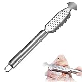 Fischentschupper,Fischschuppen Entferner,Entschupper Für Fisch, Fischentschupper Edelstahl,3-In-1 Multifunktionaler Fischschuppenschaber,Für Sezieren Und Reinigen Der Inneren Organe Von Fischen