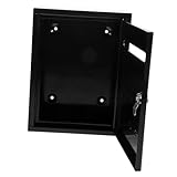 SAFIGLE Retro Briefkasten aus Robustem Eisenblech Wetterfester Wandbriefkasten mit Großem Fassungsvermögen Abschließbar für Haus Büro und Gemeinschaften Einfache Montage Schwarzes