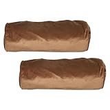 Alipis 2 Stück Zylindrische Nackenrollenbezüge aus Weichem Samt mit Verdecktem Reißverschluss Waschbare Schlauchkissenbezüge für Reise und Wellness 15X15X40cm