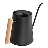 TOYANDONA Vintage Gießkanne mit Holzgriff Retro Bewässerungstopf für Zimmerpflanzen Präzises Gießen für Hängende und Wandpflanzen Langlebig und Tropffrei