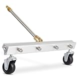 Homoyoyo Hochdruckreiniger Bodenwascher mit Düsen Schnellkupplung Mehrstrahliger Sprühkopf Drehbare Langlebiges Material Vielseitig für Haus Schule und Gewerbe