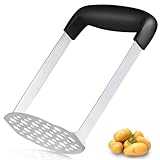 Kartoffelstampfer, Pleafind Kartoffelstampfer Edelstahl, Langlebiges Küchenwerkzeug Mit Rutschfestem Griff, Potato Masher Perfekt Für Bohnen, Gemüse, Früchte, Avocado, Spülmaschinengeeignet