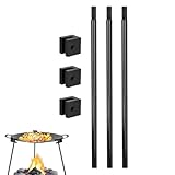Lagerfeuerstativ zum Kochen, Kochen, Dutch Oven Dreibein, abnehmbar, tragbar, höhenverstellbar, Mehrzweck-Kochstativ aus Aluminiumlegierung, für Lagerfeuer, Picknick, Wandern, Outdoor- ,