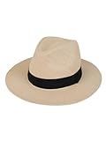 SCHIETWETTER Herren Panamahut Carlos, Strohhut für Herren, Sommerhut, aus 100% Papier beige L/XL
