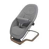 Maxi-Cosi Dove, Babywippe, 0–3 Jahre, 0–15 kg, Leichtgewicht Babywippe, Zusammenklappbar, Tragbar, Natürliches Wippen, 3 Liegepositionen, Eco Care 100% Recycelte Stoffe, Elegance Graphite