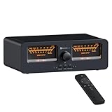 [Verbessert] Fosi Audio LC30 VU Meter Verstärker Lautsprecherwähler-Box, 2-Wege Analog-Audioschalter, für Stereo HiFi-Verstärker und Passive Lautsprecher, Home-Audio-Komponente mit Fernbedienung