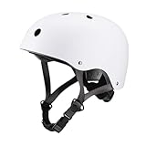 kowaku Fahrrad Helm Skateboard Helm mit abnehmbarem Pad Fahrrad Helm für Skateboard ing im Freien, White M