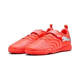 PUMA Future 9 Play Tt V Jr Fußballschuh für Kinder, unisex, Glowing Red PUMA Weiß PUMA Schwarz, 36 EU