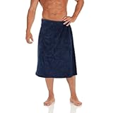 Chewtoyo Verstellbares Herren-Saunatuch mit praktischer Tasche, tragbares Badetuch für Herren, Saunakilt mit Tasche, elastischer Bund, Nylonverschlussbänder, Duschtuch