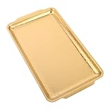 UKCOCO BBQ verdickte Grillpfanne Japanischer Grill Gusseisen -Bratpfanne Koreanische grillpfanne Servierplatten und Tabletts für Partys Grillkorb Rostfreier Stahl Golden