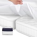 All-Inclusive-Liebesbrücke,1.8x2m Liebesbrücke für Matratzen mit Spannbettlaken, Anti-Rutsch, Matratzenkeil und Ritzenfüller,Waschbar bei 60°C,Verbindung zweier Einzelmatratzen zu einem Doppelbett