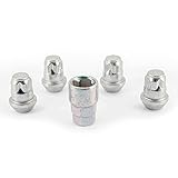 H&R Felgenschloss-Set M14x1.50 Kegelbund - 4 Felgenschloss-Muttern inkl. Adapter