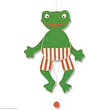 matches21 HOME & HOBBY Frosch Hampelmann DIY Holz Bastelset für Kinder ab 9 Jahren Laubsäge-Bausatz