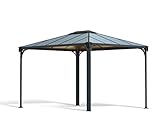 Palram Martinique 3600 Gartenpavillon: Höchst Widerstandsfähig, Hardtop Pavillon 360x296cm. Robuste Aluminiumkonstruktion Mit Dach Aus Polycarbonat. Ideal Als Freistehende Überdachung.