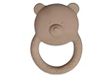 Jollein 101-001-67008 Gummi Beißring aus Naturkautschuk Teddybär biscuit