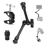 TARION Magic Arm Kamera Halterung: Kamera Klemmstativ mit Super Klammer, Flexibel Gelenkarmstativ Kamera Tischstativ Tisch Halterung Studioklemme mit 1/4'' 3/8'' Gewinde und Blitzschuhhalterung