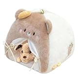Bett für Puppen | Miniatur-Zimmerspiel, Puppenbett, für Mädchen und Schlafzimmer, Wohnzimmer, Haus, Plüschtiere, Fantasie-Spiel, Innendekoration auf