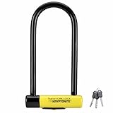 Kryptonite New York LS Bügelschloss - Sicherheitsgrad 9/10, Anti-Diebstahl Fahrradschloss Hohe Sicherheit mit 3 Schlüsseln - 10,2 cm x 26 cm, Schwarz