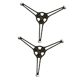 DOITOOL 2 Stück Mikrowellen drehteller halter Drehkreuz Stützfüße Mikrowellenzubehör Stabile Halterung für Glasplatte bis Höhe Einfache Montage Schwarz Zufällige Farbe Zufällige Farbe