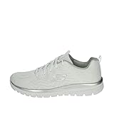 Skechers Damen Sneakers, White Silver, 39 EU