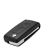 PEUGEOT KLAPPSCHLÜSSEL GEHÄUSE SCHLÜSSEL FERNBEDIENUNG MIT BART 2 TASTEN KS05A 206 207 208 3008 307 407 607 Bipper Tepee Boxer Expert Partner