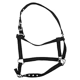 INOOMP Zubehör Für Die Reitausbildung Pferdeleine Kinnriemenabdeckung Abreißbares Halfter Seilhalfter Schafausrüstung Pferdehalfter Pferdekostüm Wadenhalfter Black Nylon