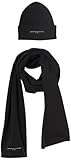 Tommy Hilfiger Herren Geschenk-Set Foundation Beanie & Scarf Strickmütze & Schal, Schwarz (Black), Einheitsgröße