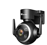 Ctronics 5X Optischer Zoom Überwachungskamera Aussen, Auto-Tracking, 30m Nachtsicht in Farbe, PTZ WLAN Kamera, Cloud, NAS, FTP, 2,4GHz WLAN, für Wand- und Deckenmontage, 64GB TF, Schwarz