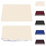 Einziehbarer Markisenstoff für Balkon, 3 x 2,5 m, Polyester, Ersatzdach für Garten & Fenster, Beige, passend für 1,5-4,0 m Klemmmarkisen, wetterbeständig