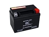 BC BATTERY Motorradbatterie mit GEL 12V 3Ah BCTX4L-GEL Motorrad & Roller, wartungsfrei versiegelt vorgeladen ähnlich wie YTX4L-BS