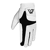 WESTWOOD FOX Golfhandschuh für Herren, für die Linke Hand und die rechte Hand, Rutschfester Ledergriff, Golfwagen, flexibel, strapazierfähig, langlebig, Golfleistung ML, Linke Hand für Rechtshänder