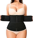 Bafully Unterbrust Korsett Waist Trainer Cincher Sports Taillenformer Bauchweg Gürtel Neoprone Taillenmieder Body Shaper (Schwarz, XL)
