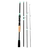 Angelrute für Reisen | Spinnrute für Köder | für Karpfen, Forellen, Fischer, Süßwasser, Camping, Road Trip, Boot, Salzwasser,