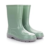 LEMIGO Unisex Kinder Gummistiefel Regenstiefel Regenschuhe OLI 20-35 EU (Minze, EU Schuhgrößensystem, Grundschulkind, Numerisch, M, 32)