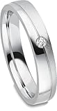 Kolibri Rings Damenring Zirkonia Stein 925 Sterling Silber Ring Ehering Verlobungsring Partnerring Freundschaftsring - Inkl. Gravur und Etui